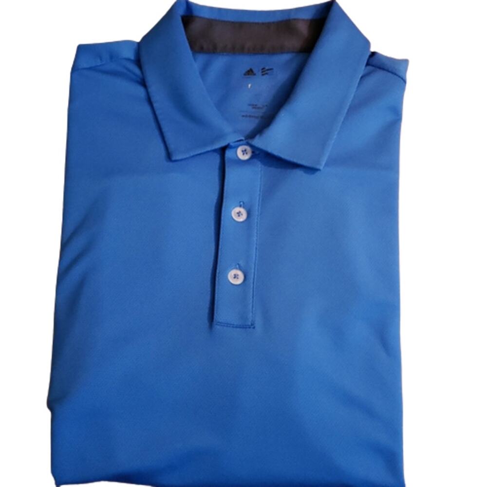 Adidas Golf Puremotion Cobalt Blue Sport Polo Shirt Men's Size XL - Picture 3 of 4
